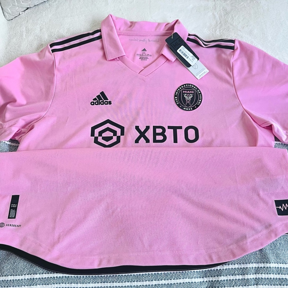 Men’s ADIDAS 2022/2023 Inter Miami Home Jersey Player Version Size 2XL Messi #10